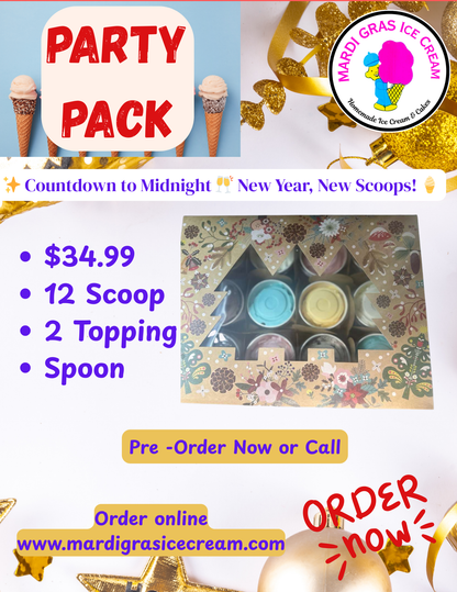 12 Pack Party Scoop .. Best ice cream party order.. New year party in Dublin OH, Columbus OH