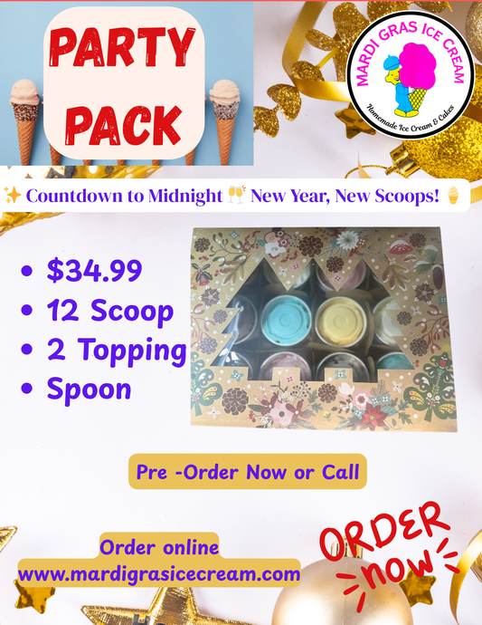12 Pack Party Scoop .. Best ice cream party order.. New year party in Dublin OH, Columbus OH