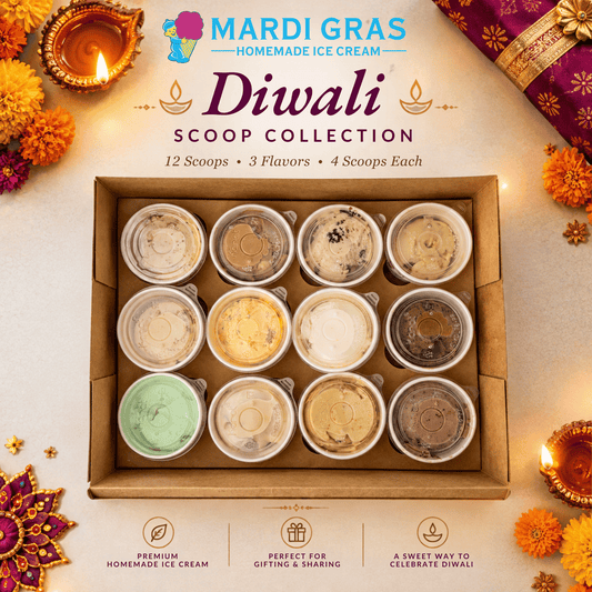 Diwali Ice Cream Gift Box – 12 Scoops, 3 Flavors