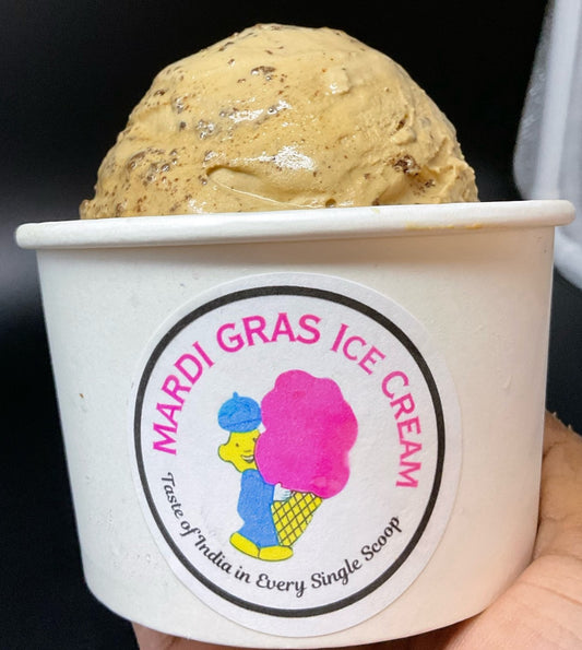 a rich blend of chocolate and coffee ice cream, loaded with chocolate cookie crumble